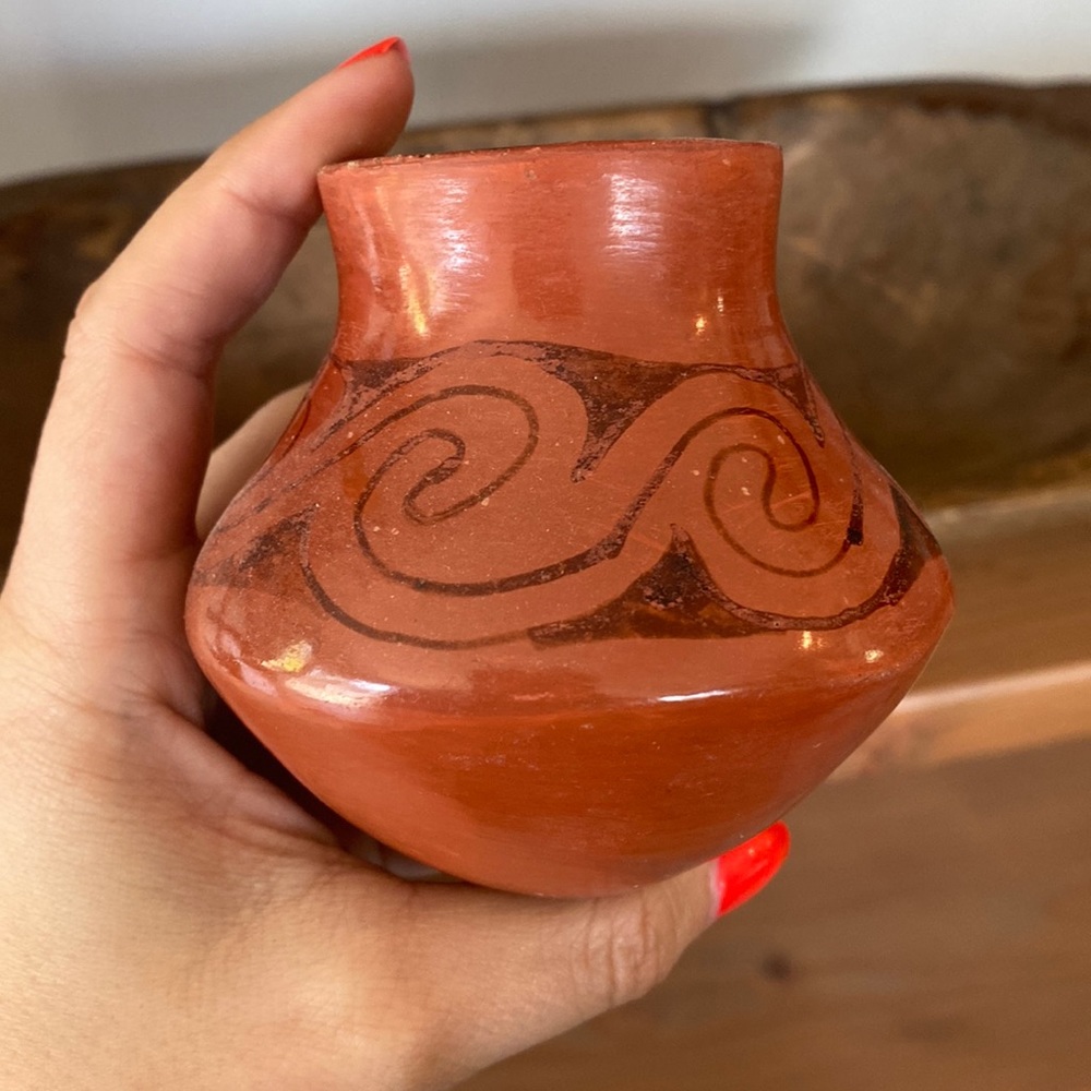 Small decorative hand painted vase